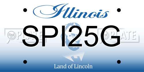 SPI25G Illinois License Plate