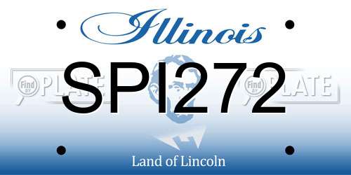 SPI272 Illinois License Plate