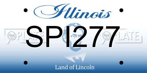 SPI277 Illinois License Plate