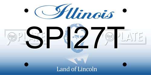 SPI27T Illinois License Plate