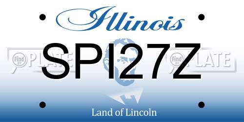 SPI27Z Illinois License Plate