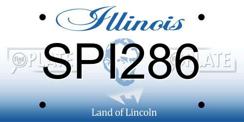 SPI286 Illinois License Plate