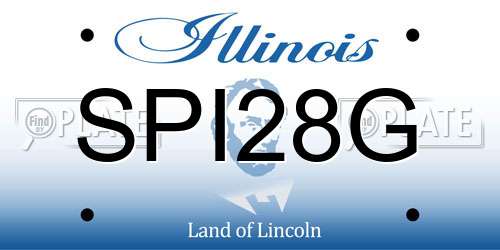 SPI28G Illinois License Plate
