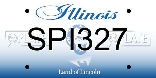 SPI327 Illinois License Plate