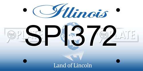 SPI372 Illinois License Plate