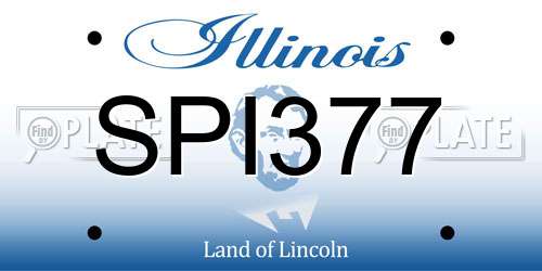 SPI377 Illinois License Plate