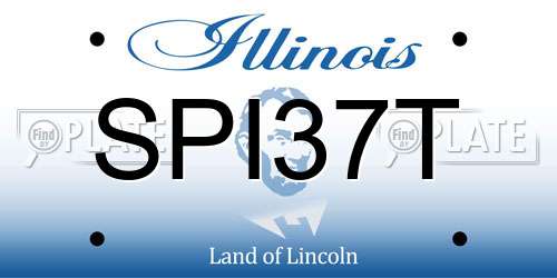 SPI37T Illinois License Plate