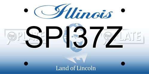 SPI37Z Illinois License Plate