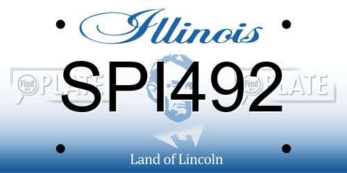 SPI492 Illinois License Plate