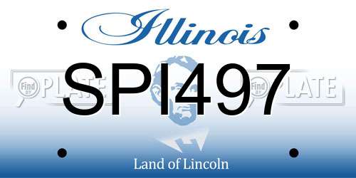 SPI497 Illinois License Plate