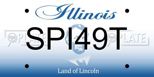 SPI49T Illinois License Plate
