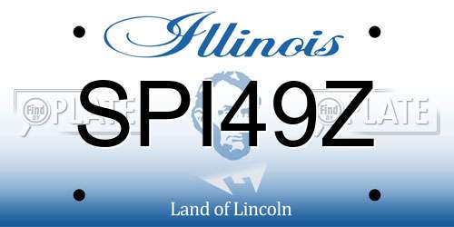SPI49Z Illinois License Plate