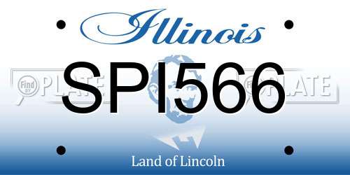 SPI566 Illinois License Plate