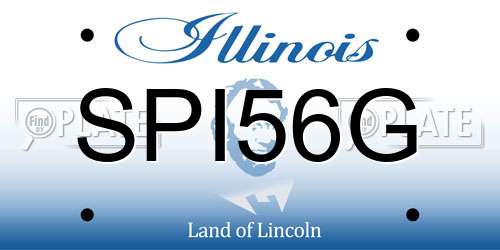 SPI56G Illinois License Plate