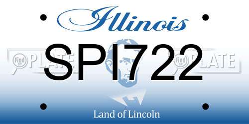 SPI722 Illinois License Plate