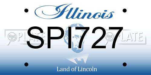 SPI727 Illinois License Plate