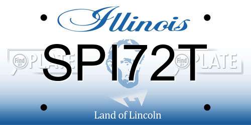 SPI72T Illinois License Plate