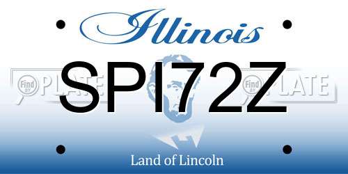 SPI72Z Illinois License Plate