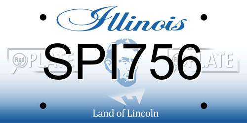 SPI756 Illinois License Plate