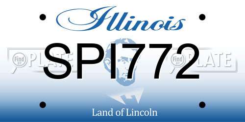 SPI772 Illinois License Plate
