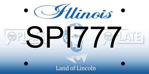 SPI777 Illinois License Plate