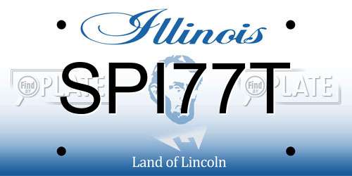 SPI77T Illinois License Plate