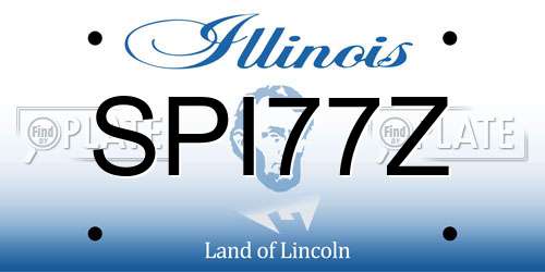 SPI77Z Illinois License Plate