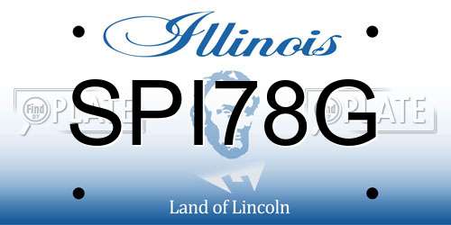SPI78G Illinois License Plate