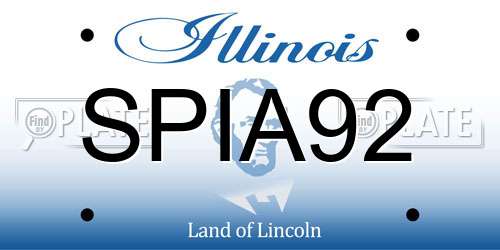 SPIA92 Illinois License Plate