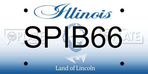 SPIB66 Illinois License Plate
