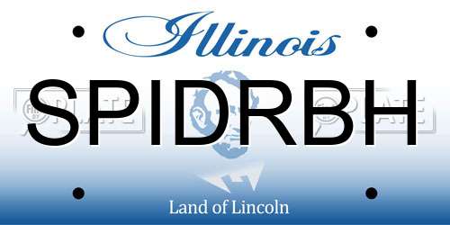 SPIDRBH Illinois License Plate