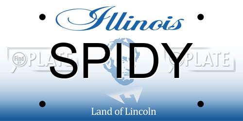 SPIDY Illinois License Plate