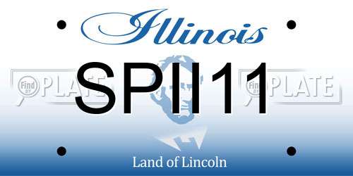 SPII11 Illinois License Plate