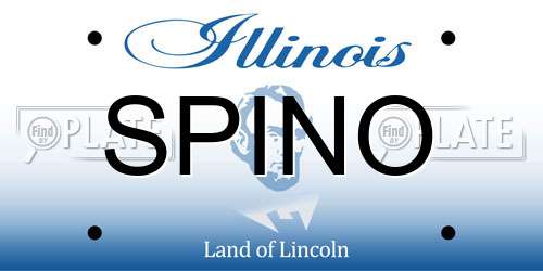 SPINO Illinois License Plate