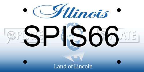 SPIS66 Illinois License Plate