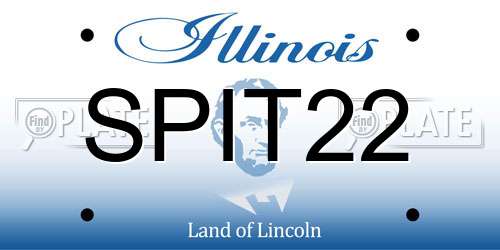 SPIT22 Illinois License Plate