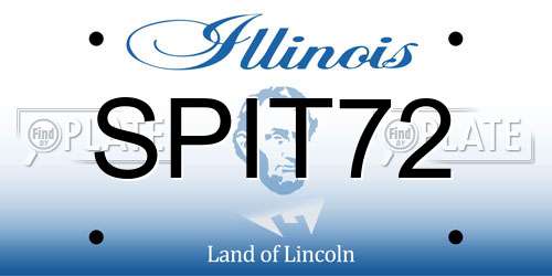 SPIT72 Illinois License Plate