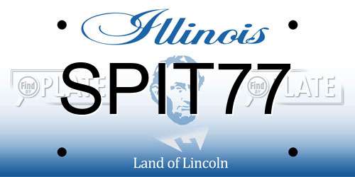 SPIT77 Illinois License Plate