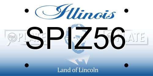 SPIZ56 Illinois License Plate