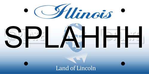 SPLAHHH Illinois License Plate