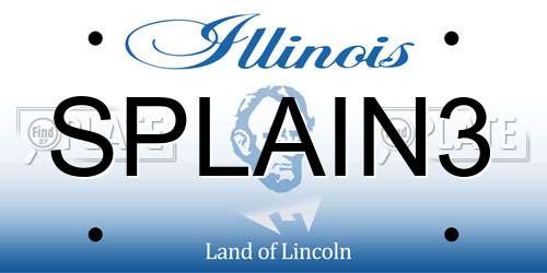 SPLAIN3 Illinois License Plate