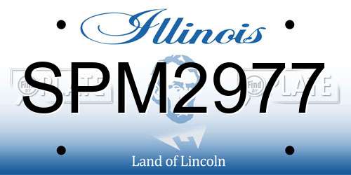 SPM2977 Illinois License Plate