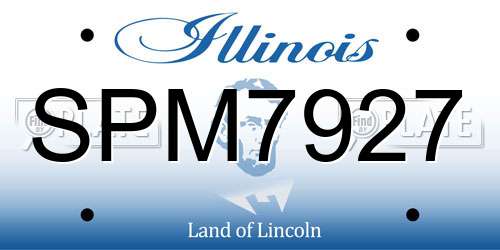 SPM7927 Illinois License Plate