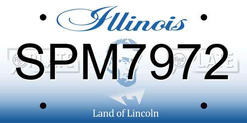 SPM7972 Illinois License Plate