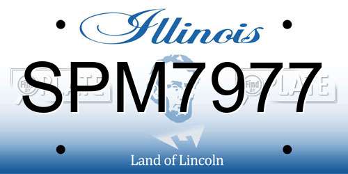 SPM7977 Illinois License Plate
