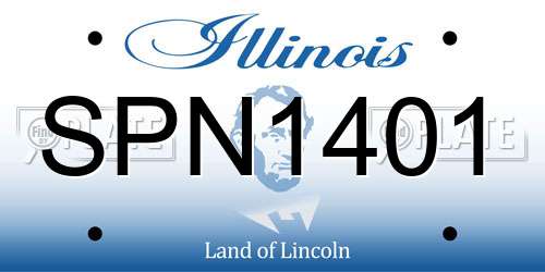 SPN1401 Illinois License Plate