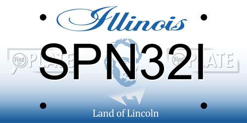 SPN32I Illinois License Plate