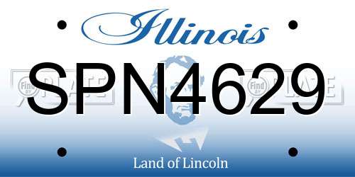SPN4629 Illinois License Plate