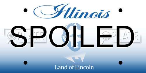 SPOILED Illinois License Plate