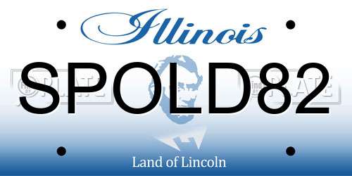 SPOLD82 Illinois License Plate